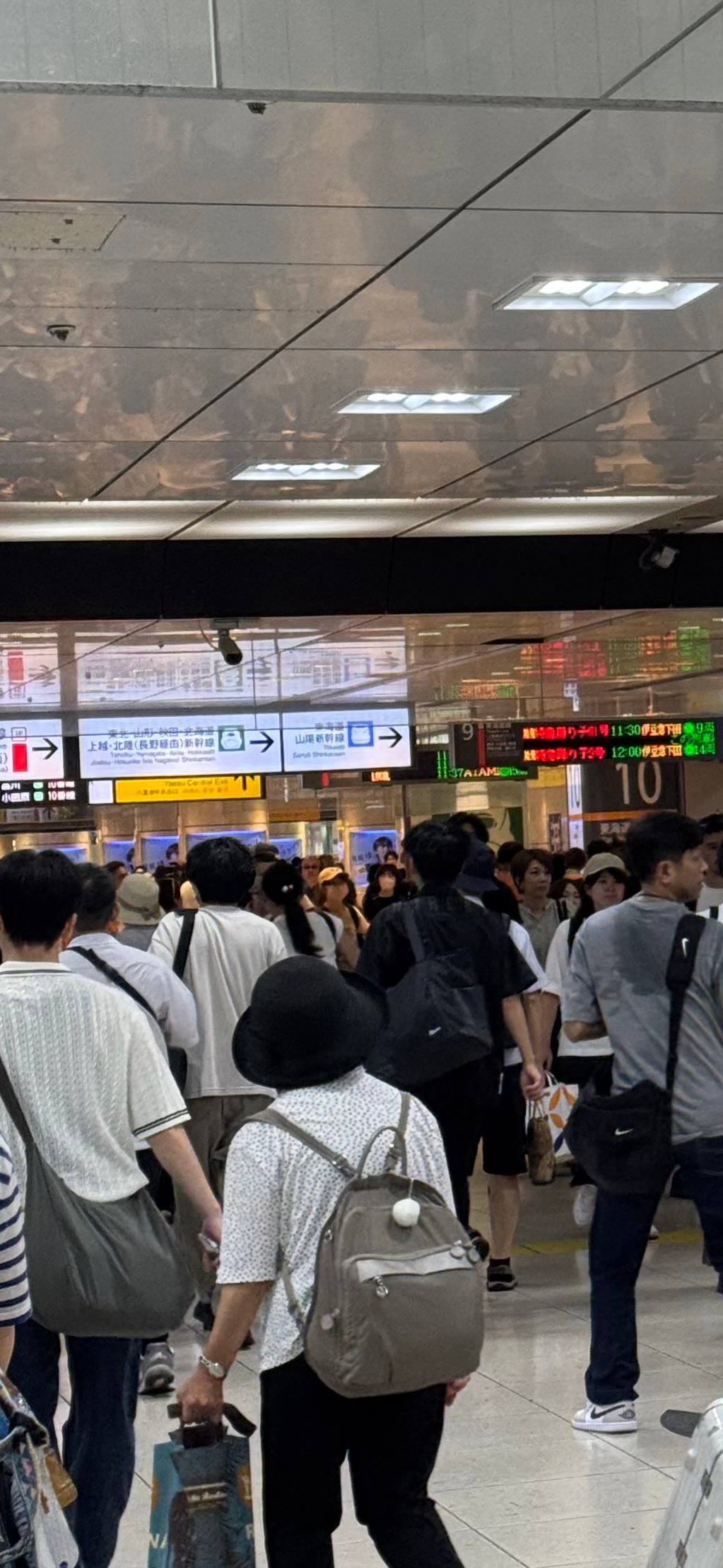 We slowly made our way through the Tokyo Station towards our Shinkansen departure platform. Strangely enough, the proces