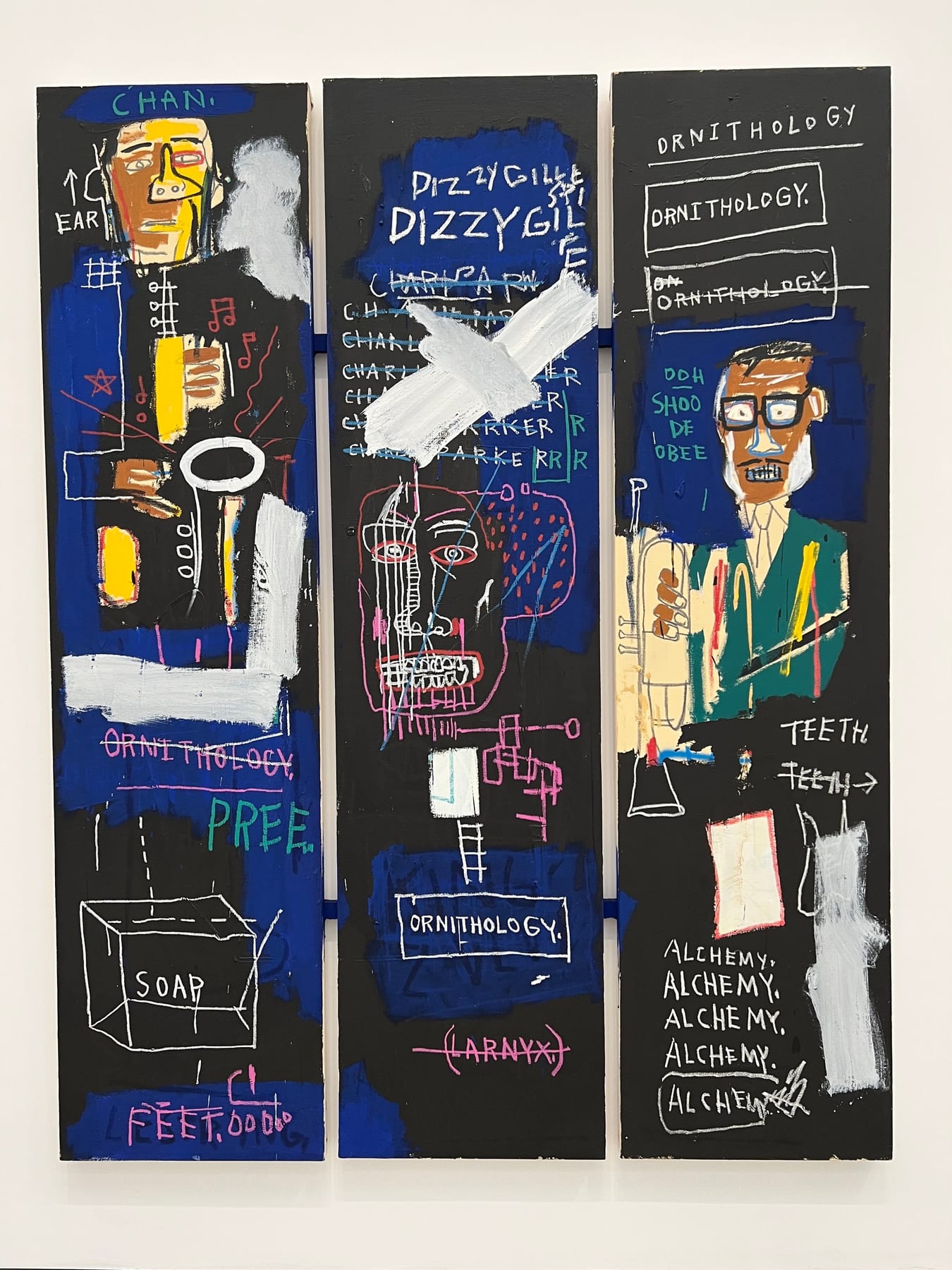 I love this Basquiat because it makes me want to solve its mystery and discover the message.
