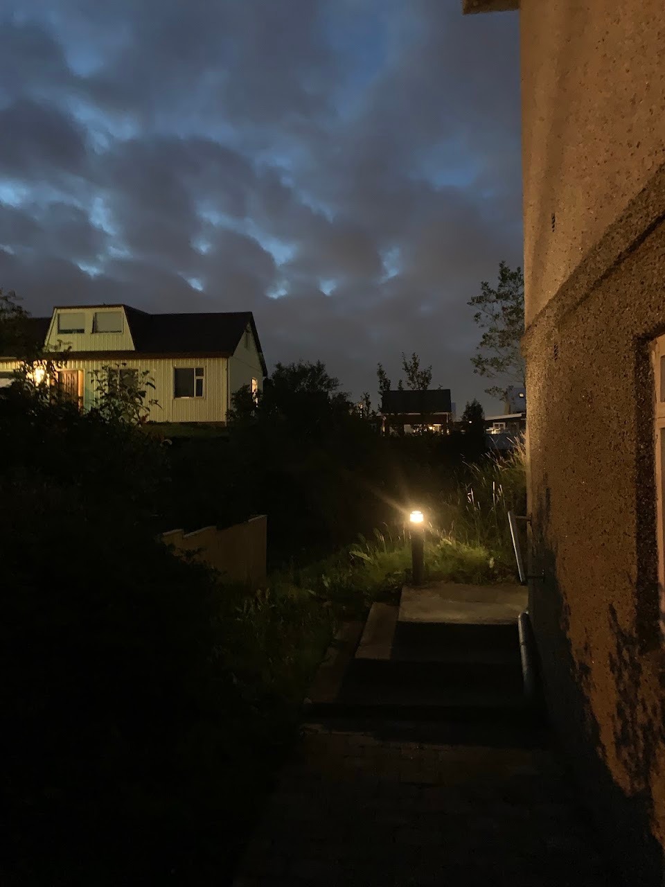 I have been wondering about how dark it will get while we are here. This was taken around midnight looking to the right