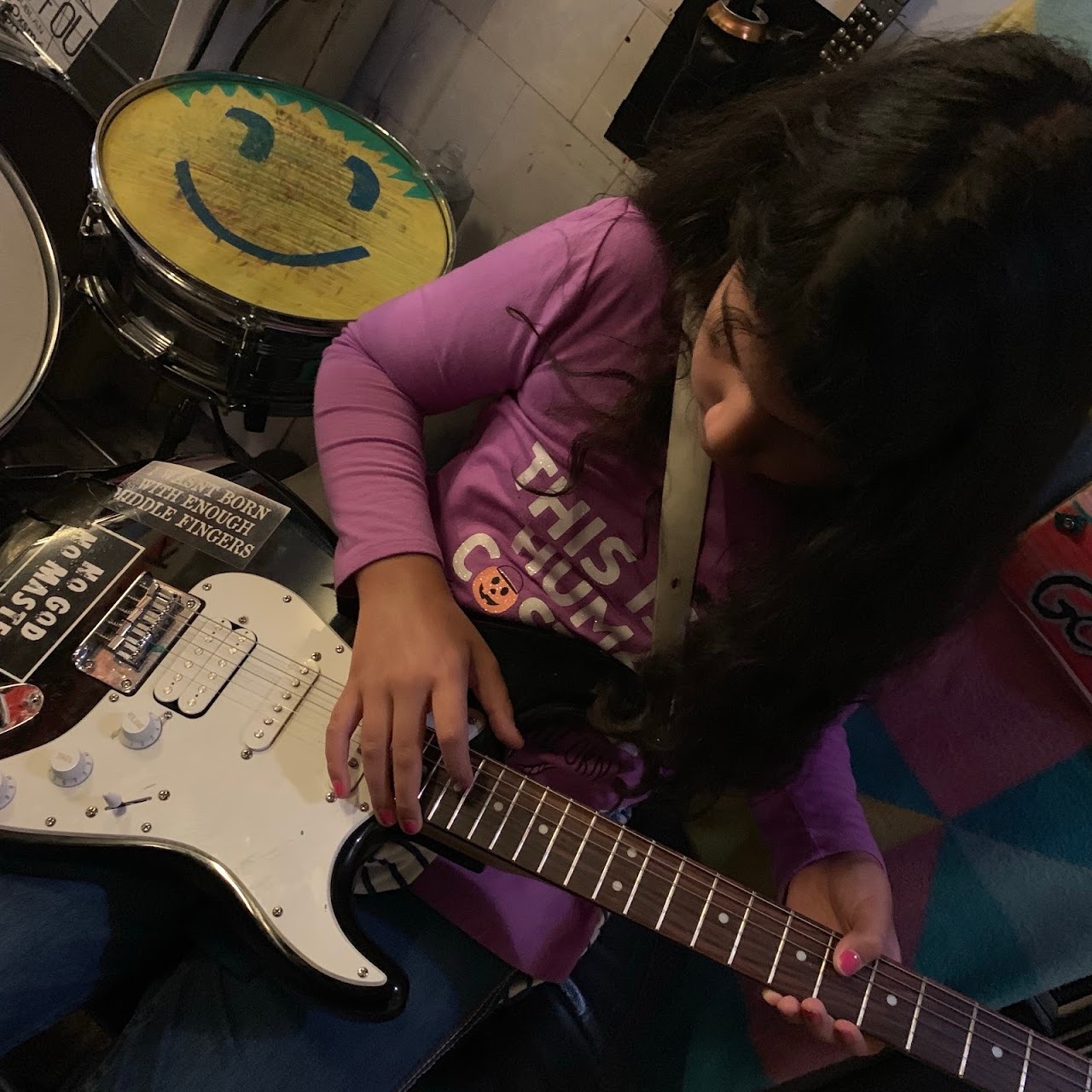 There were instruments to try...this guitar was fully loaded. I’m glad there was no level 11!