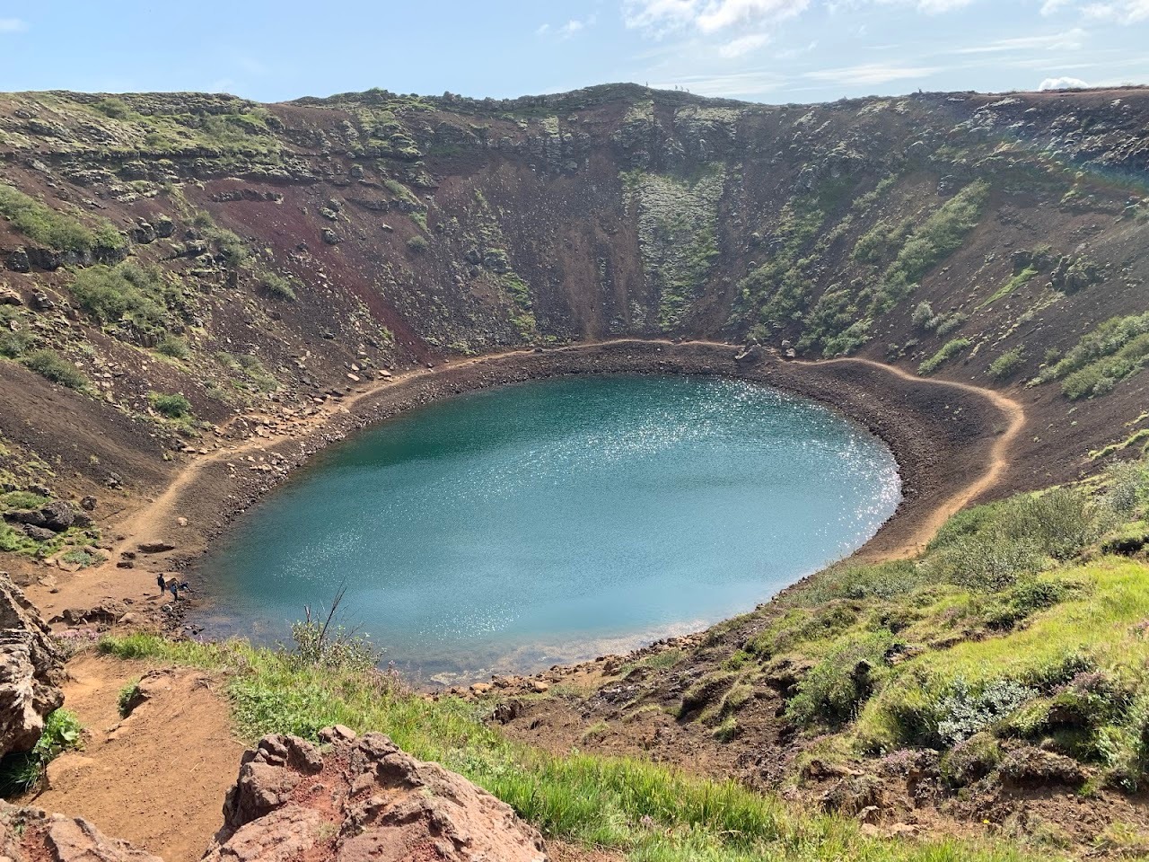 Next we stopped at the Kerid Crater, which was definitely a tourist attraction as there were tons of people. These pictu
