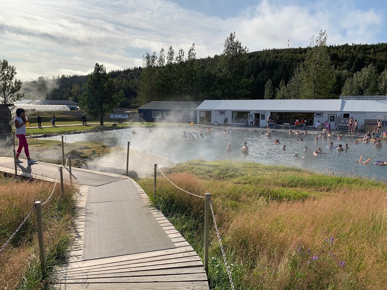 It’s a lovely 38 degrees Celsius...I don’t know that is in Fahrenheit but it’s like really, really warm bath water that