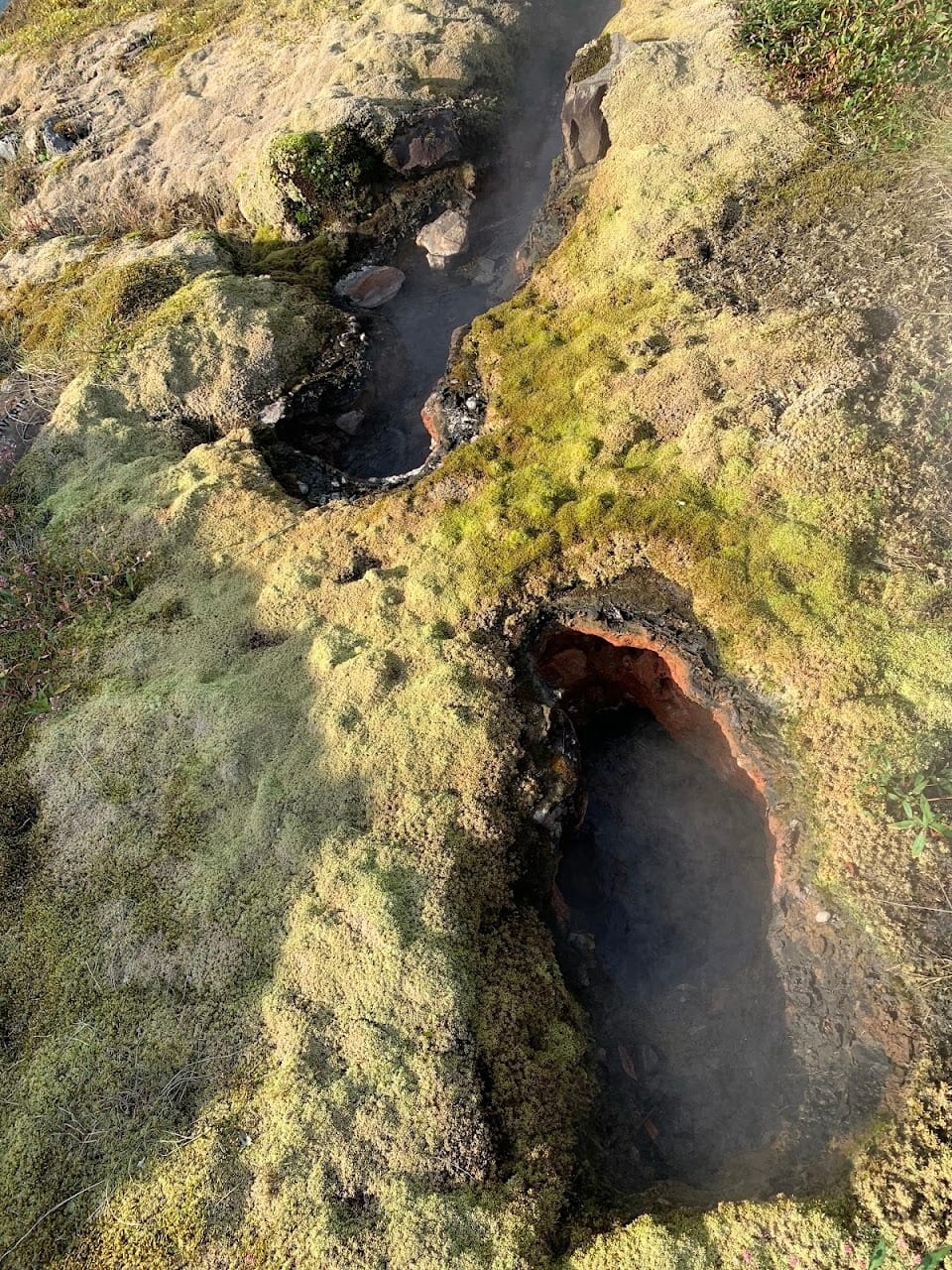 Some holes with really hot water...