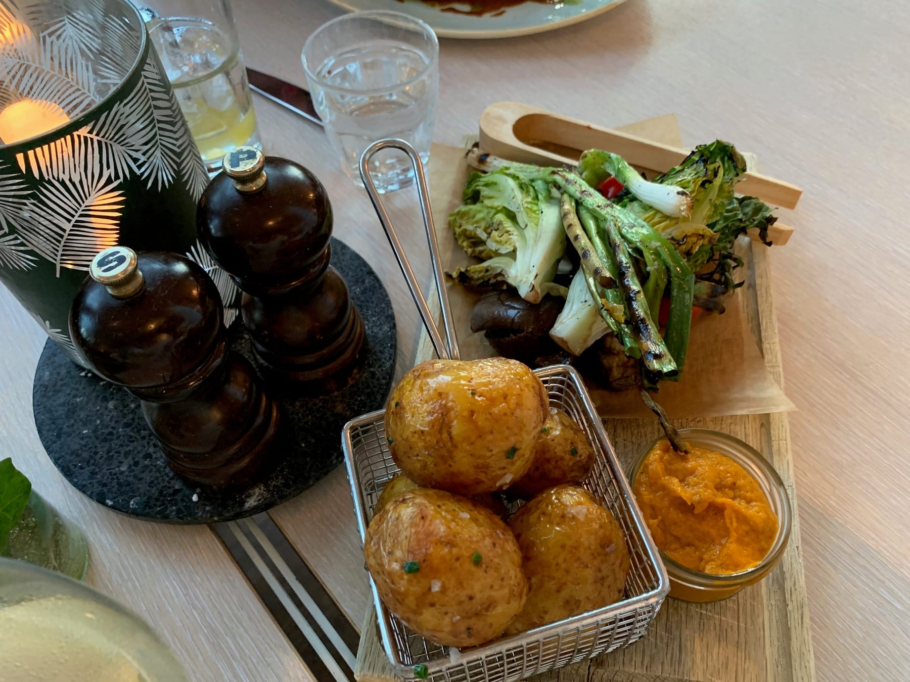 We had dinner at the hotel restaurant, Picnic. This is the side that came with our entrees; note the ubiquitous potatoes