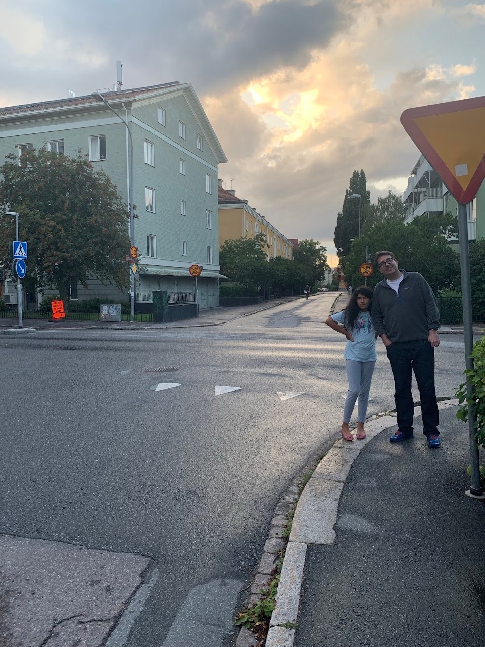 Walking to dinner at a nearby Indian restaurant. It’s outside of the old town area, and it was interesting to see some “