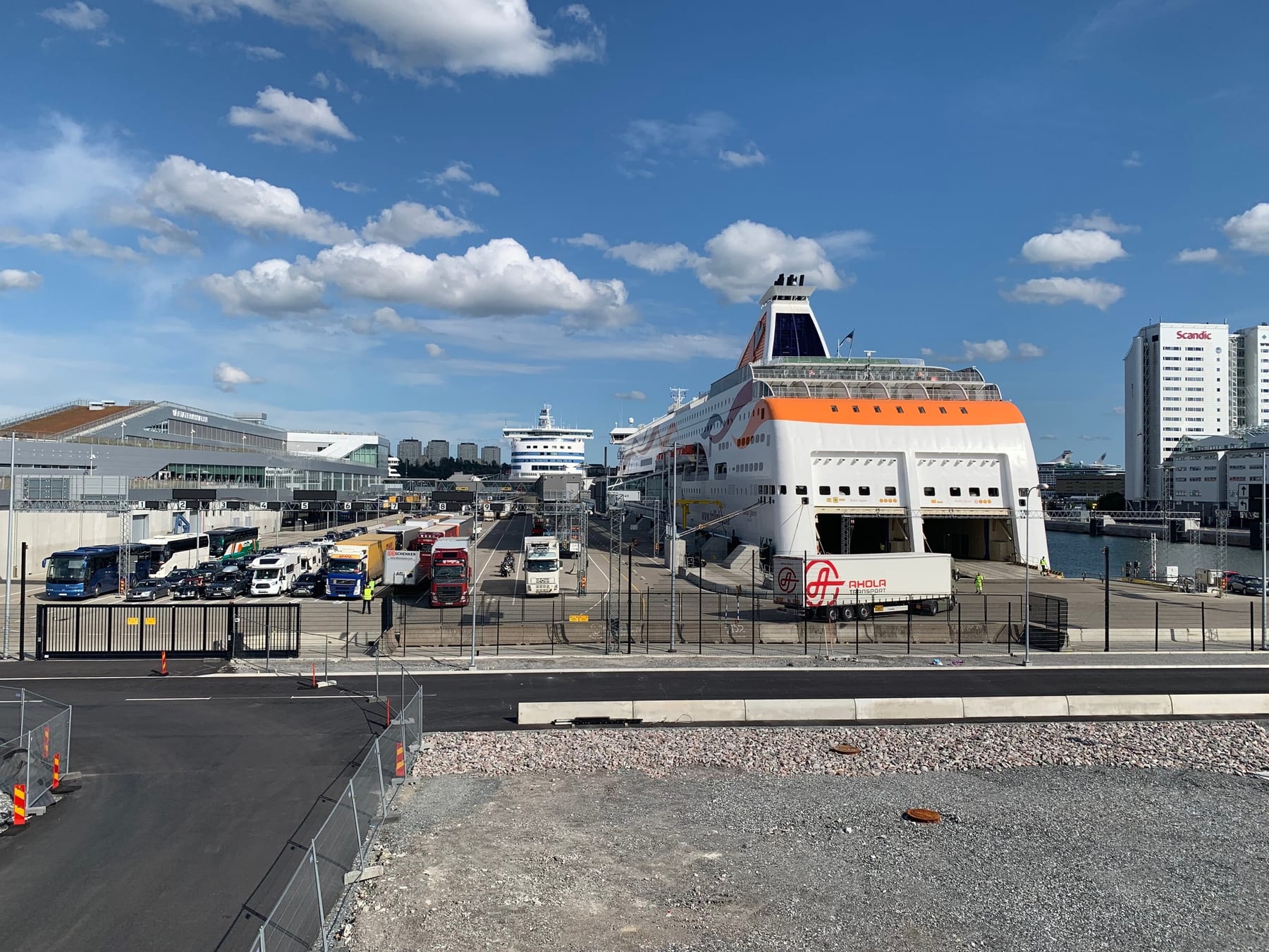 The ferry is huge...it’s actually a cruise ship with several restaurants, grocery store, entertainment, etc. It’s freest