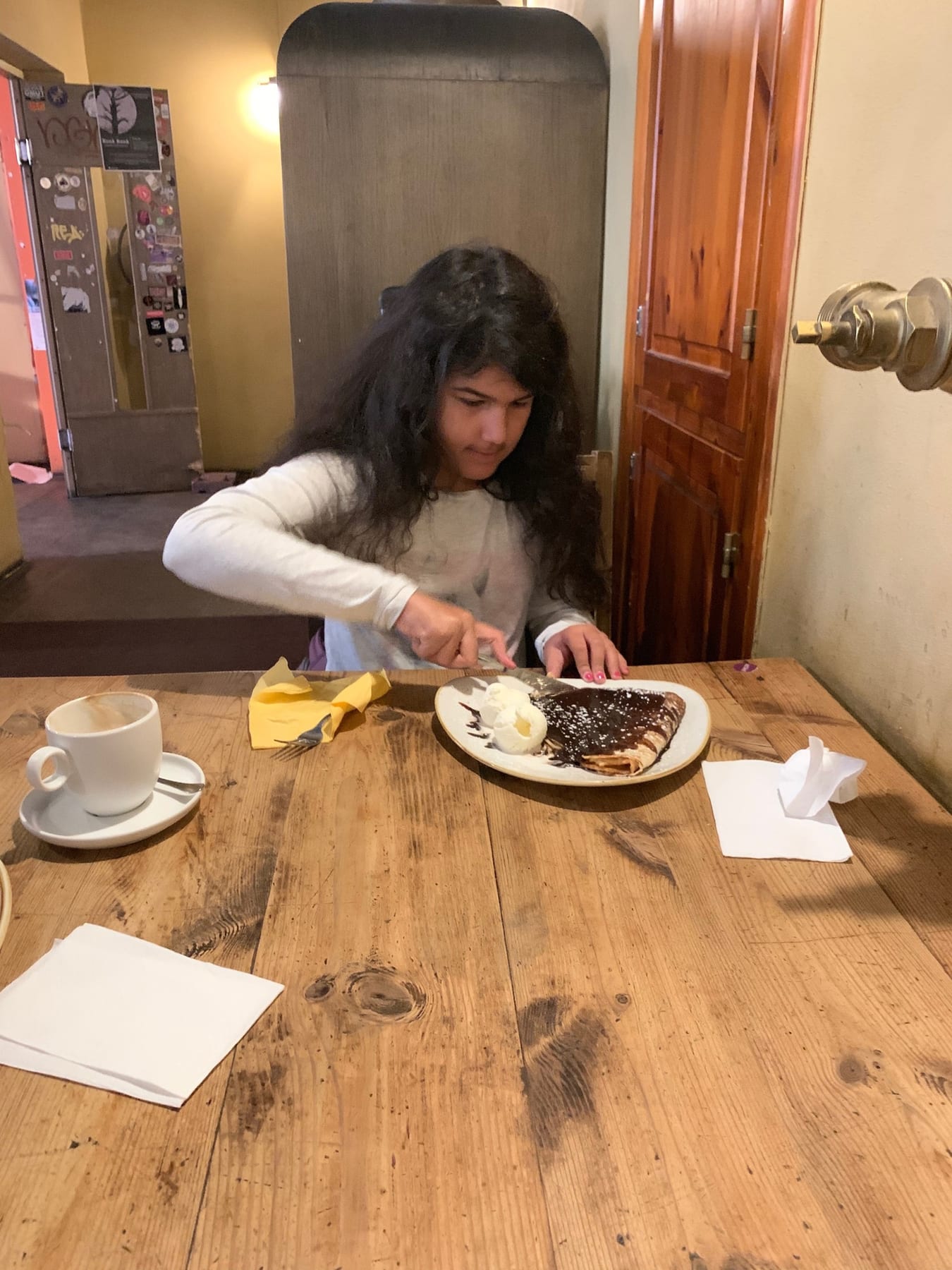 We had brunch at Kompressor, which is a cafe that specializes in crepe-style pancakes. It’s always super busy because it