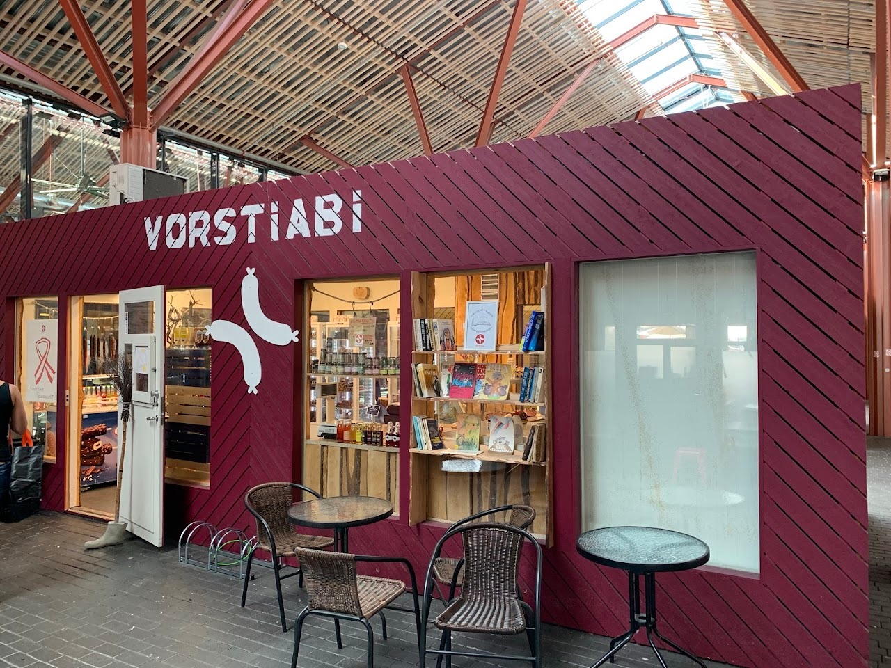 There were also some small shops that specialized in specific items; this is obviously a sausage shop. I peeked inside a