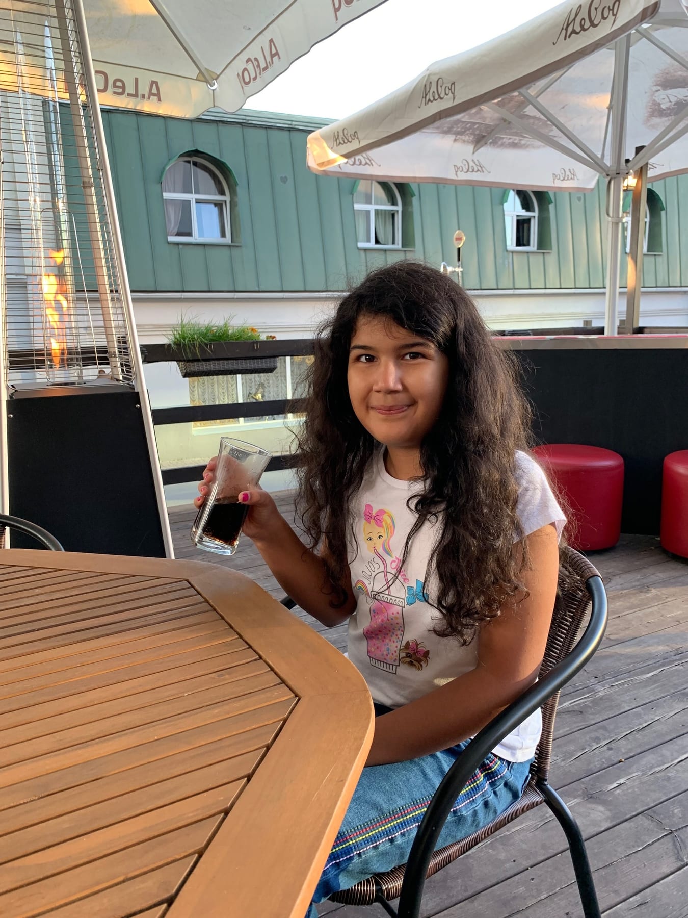 Anna waiting for her third tikka masala of our trip! Our experience at the restaurant was pretty funny...almost like a c